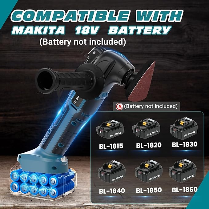 Cordless Oscillating Multi Tool Compatible with Makita 18V Battery(Battery Not Included), Cordless Oscillating Tool Brushless Motor, 6 Variable Speeds, 23-Piece Kit for Cutting, Sanding, Scraping