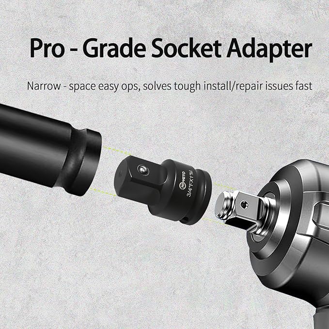 3/4" to 1" Heavy-Duty Impact Adapter | Cr-V Steel | Professional Rotation Converter for Industrial Applications