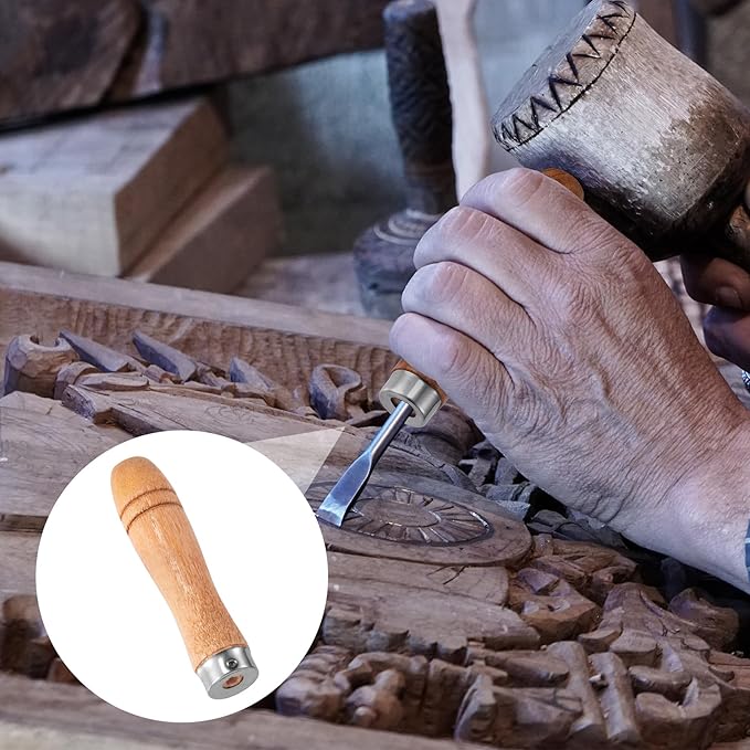 20pcs Wooden File Handles, 10pcs Medium (0.8x3.7 inch) & 10pcs Large (0.9x4.2 inch) for Metal File, Wood File, Screwdriver