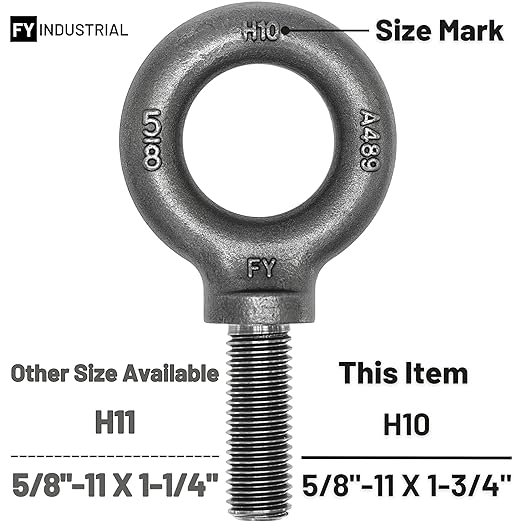 3 Pcs Lifting Shoulder Eye Bolts 5/8"-11 X 1-3/4"