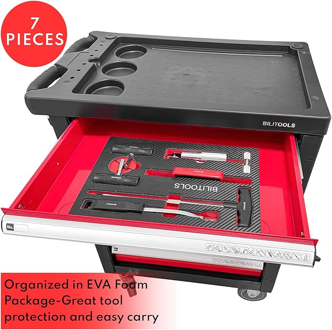 BILITOOLS 7-Piece Windshield Removal Tool Kit for Classic Vintage Car Windscreen Remover Set