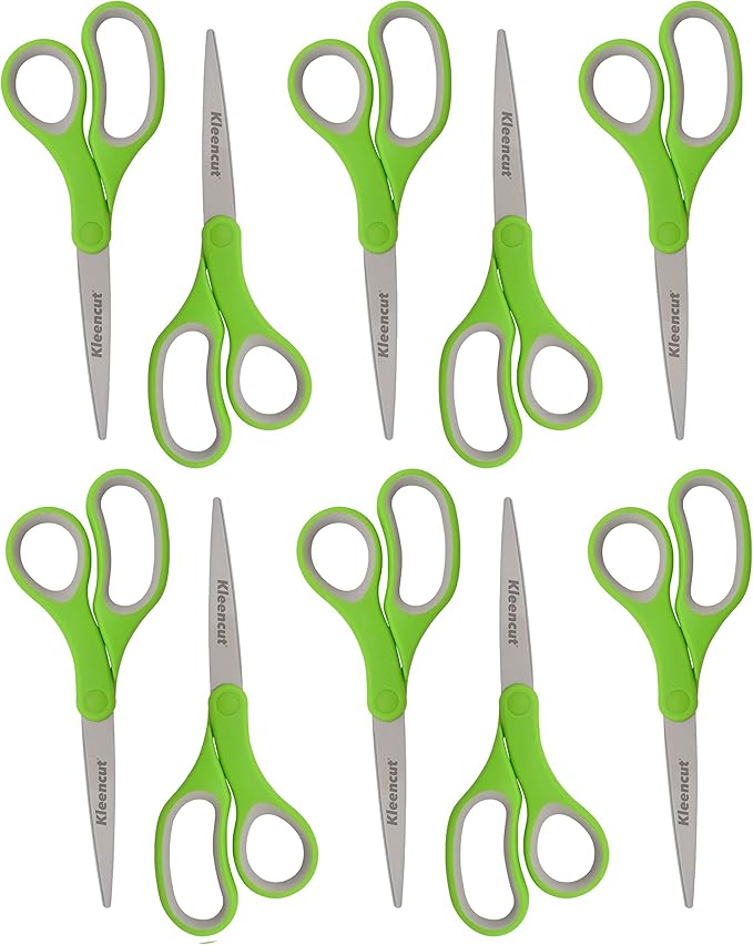 Westcott KleenCut 8" Stainless Steel Scissors - Value Pack of 10
