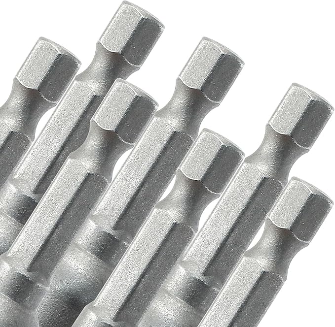 Litoexpe 10 Pcs 1/2 Inch Hex Magnetic Power Hex Nut Driver Magnetic Extension Socket Drill Bit Set, Quick Change Socket Nut Impact Driver for Electric Drill