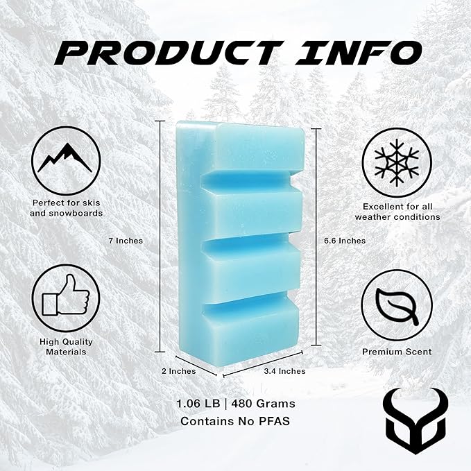 Demon Complete Basic Tune Kit with Wax- Everything Needed to do a Basic Tune and Wax for Your Skis and Snowboard - Includes 1 LB Hyper Ski and Snowboard Wax and 3 piece Brush Kit