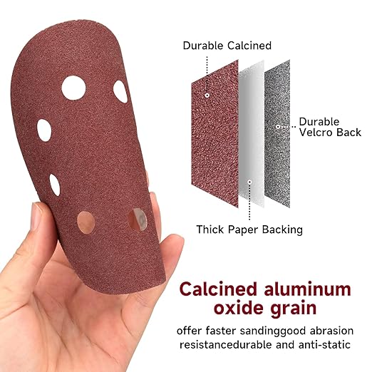 100 PCS 5 Inch Sanding Discs 320 Grit, Round Hook and Loop Sandpaper for Random Orbital Sander