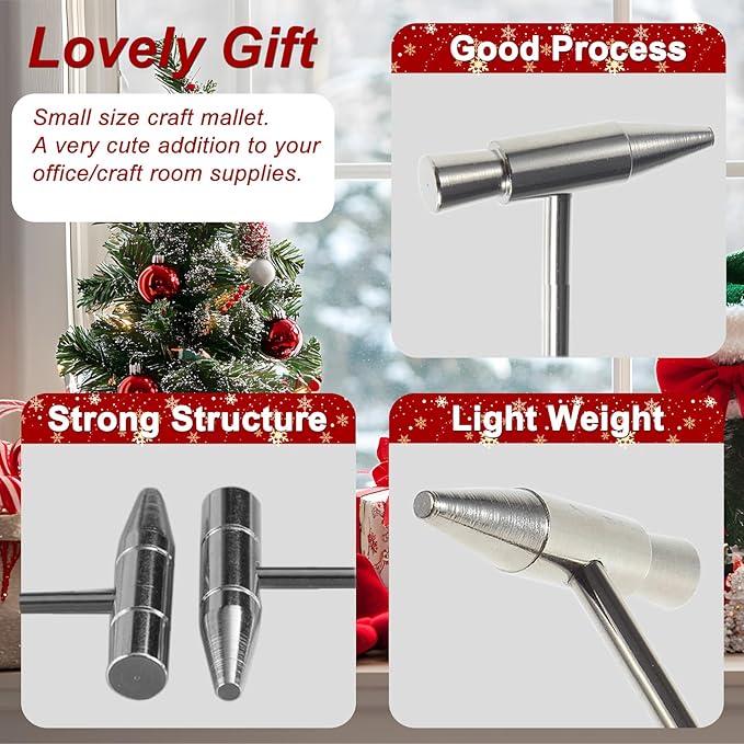 Small Hammer for Tuning Kalimba Thumb Piano, Craft hammer Mallet for Small Projects, Jewelry, Watch Band, Handcraft, 2 Pcs