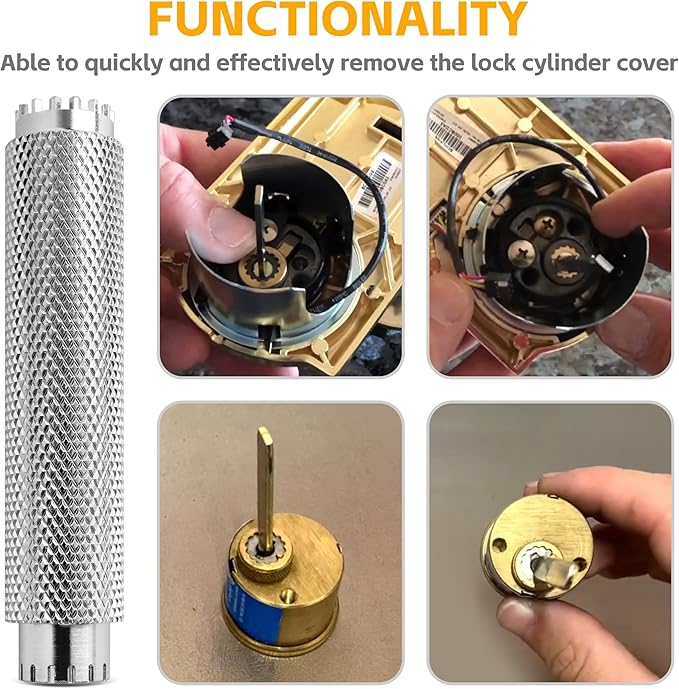 Lock Monkey Hollow Stainless Steel Lock Cylinder Cap Removal Tool for Maintenance Of Locks and Lock Rekeying, Maintenance, Installation竊똃isassembly