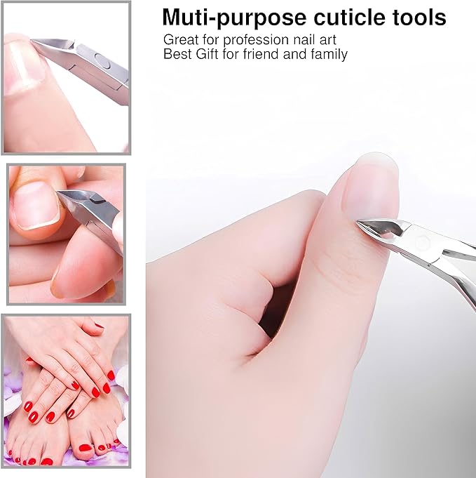 UM Supplies Cuticle Trimmer | Hangnail Remover | Extremely Sharp | Professional Cuticle Nippers | Stainless Steel | Cuticle clippers | Pedicure Manicure Tool (jaw 14)