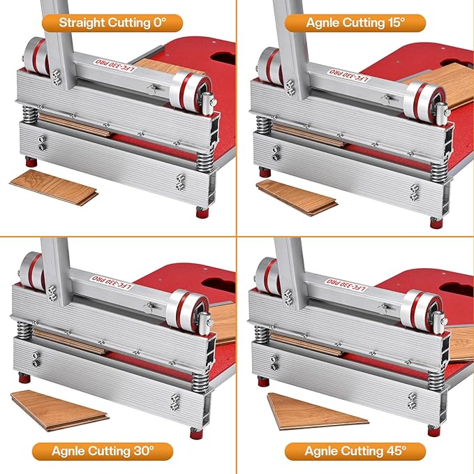 Laminate/Vinyl Floor Cutter, 13” Vinyl Plank Cutter – Easy Angle & Length Cutting, Flooring Tools – Cuts Laminate Floor, Engineered Wood, LVP, LVT, VCT, SPC, WPC, HSS Blade, Spare Blade Included