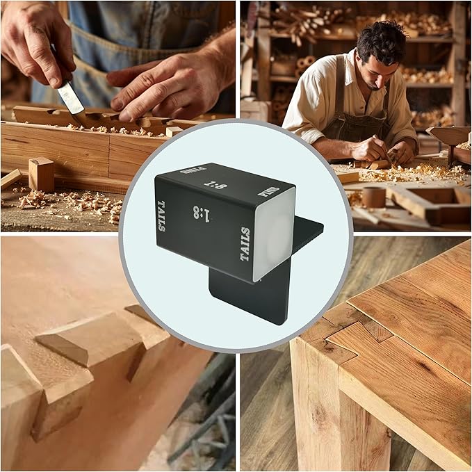 Dovetail Jigs for Woodworking-Cut Wood Joints with Ease ! Perfect for Creating Professional Grade Dovetail Joints Mortises and Tenons Dovetail Hand Saw Guide Jig (1:8 and 1:6)