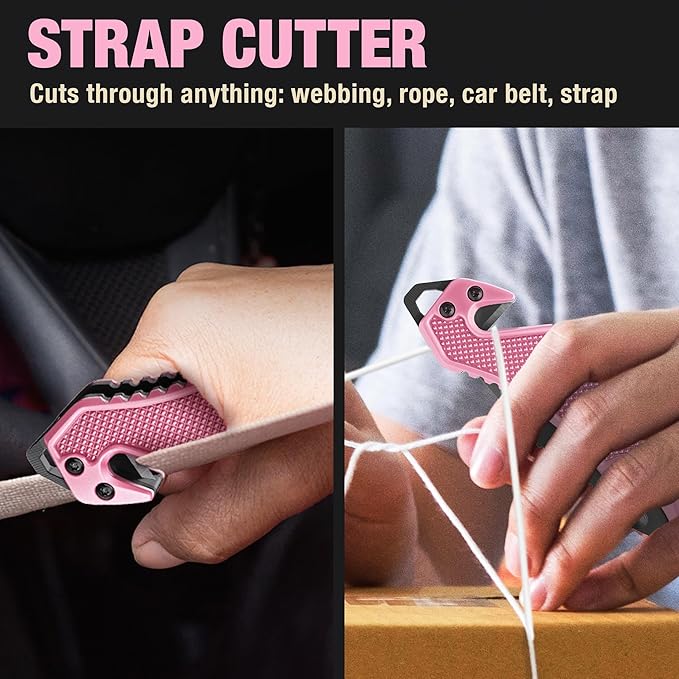 GOOD WORKER Legal Pocket Knife with 2.95??Serrated Blade, Glass Breaker, Seat Belt Cutter - EDC Sharp Folding Knives with Portable Clip - Small Tool for Tactical Camping Survival Hiking - Gifts for Men, Women