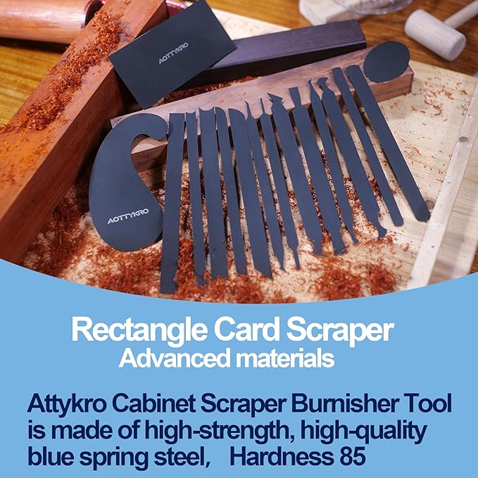 New Cabinet Scraper Cards with 16 shapes,Cabinet Scraper for multi-functional engraving,deburring,polishing,contour sanding,Card Scraper Tool for precision machining and confined spaces