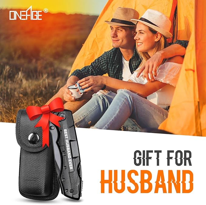 Gifts for Husband, ?쏝EST HUSBAND EVER??Multitool Knife, Husband?셲 Christmas Practical Gifts, Husbands Birthday Gift, Husband?셲 Gift from Wife, Husbands Stocking Stuffers for Camping, Hiking