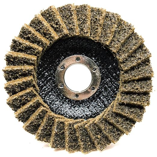 Benchmark Abrasives 4-1/2" x 7/8" Surface Conditioning Type 27 Flap Discs 4 1/2 for Angle Grinder, Sanding Discs for Blending and Polishing - Grinding Wheels 4 1/2 inch - (5 Pack) Coarse Grit