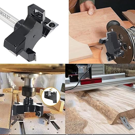 Slab Flattening Router Bit 1/2 Shank, Exra Large 3" Cutting Dia 4-Wing, Insert Carbide CNC Spoilboard Surfacing Router Bit, Wood Planer Planing Bit for Flycutter/Slab Leveler/Rabbeting by SICWOOD