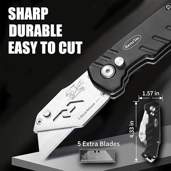 RoverTac Multitools Gift Set ??12-in-1 Multi Tool Hammer, LED Flashlight, Utility Knife in ?쏧 LOVE YOU??Gift Box ??Tool Gift for Husband, Boyfriend, Him, Men ??Camping Gear & Survival Tools