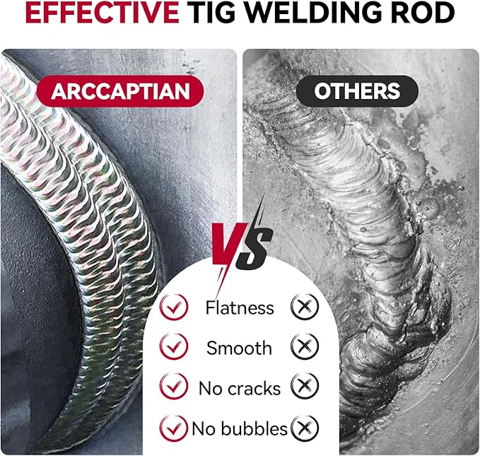 ARCCAPTAIN Stainless Steel TIG Welding Rod ER308L TIG Filler Rod, 1/8" x 16" 5LB