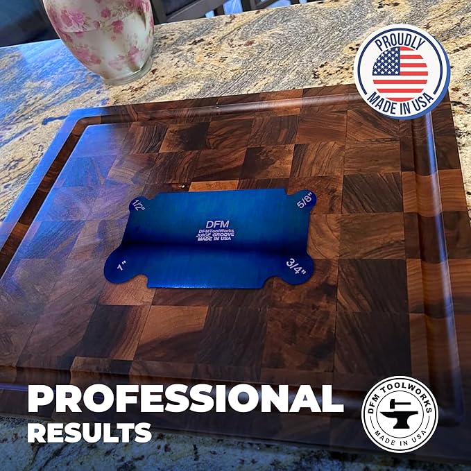 Curved Cabinet Scraper Cards - Precision Cabinet Scraper for Woodworking, Multi-Use Woodworking Tools, Wood Finishers, Quality Card Scraping Tool, Made in USA, Juice Groove - Blue