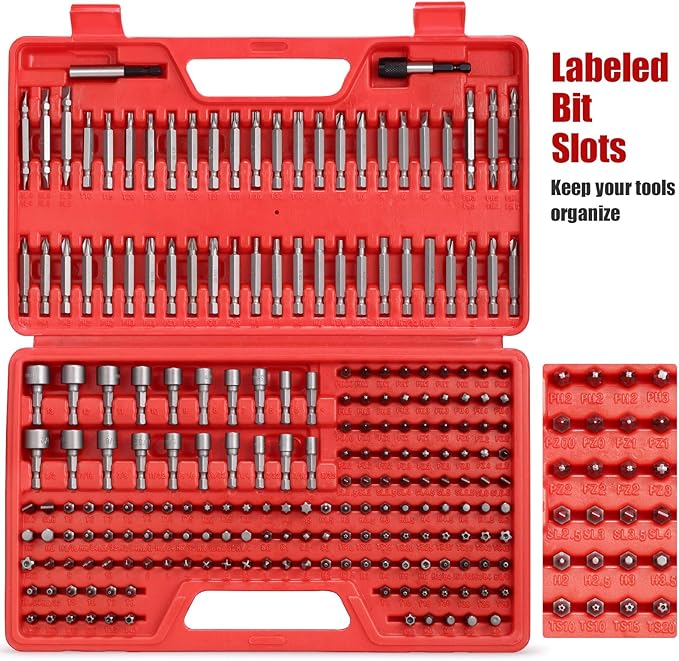 214-Piece Screwdriver Bit Set S2 Steel Drill bit set Power Bit Set with Security Bits