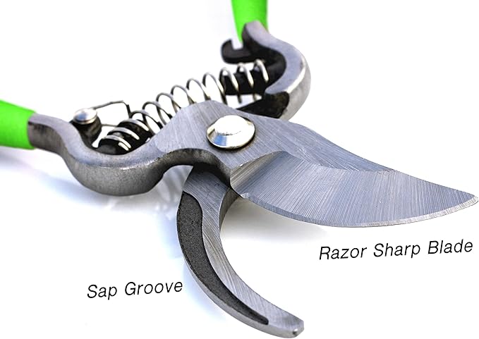 Garden Guru Classic Bypass Pruning Shears Clippers ??Heavy Duty Forged Steel Garden Pruners ??Safety Lock ??Non Slip Comfort Grips ??Cuts up to 1????Professional Bypass Pruners for Gardening (4 Pack)
