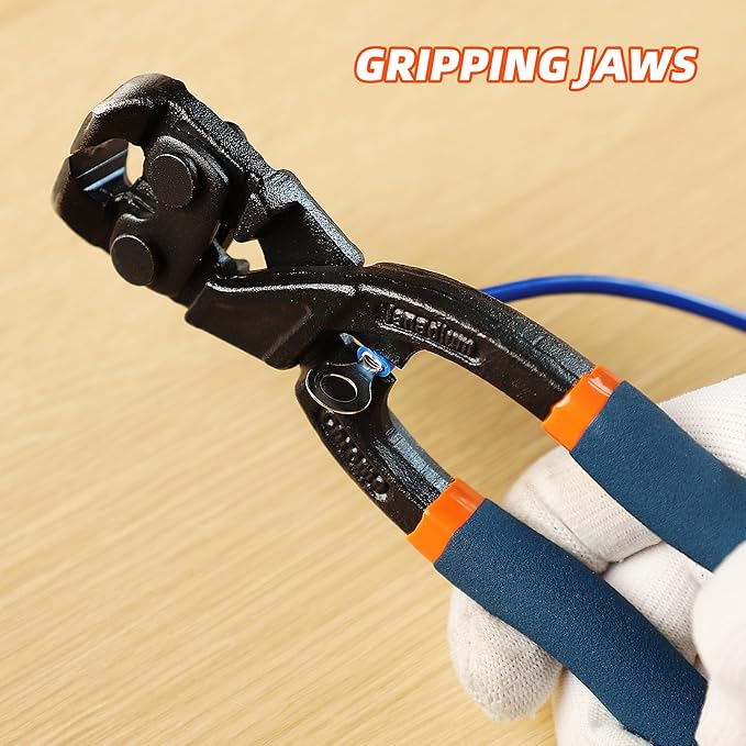 PRIDE&CRAFT 8 inches Nail Puller Heavy Duty Carpenters Pliers Tool with CR-V steel Construction, Nail Remover, End Cutting Pliers, Staple Puller for Woodworking, Framing, and Home Repair