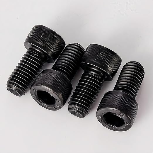 YIIFLY M12-1.75 x 20mm Socket Head Cap Screws, M12x1.75 Bolt, 12.9 Grade Alloy Steel, Allen Socket Drive, Black Oxide Finish, Full Thread, Quantity 8,