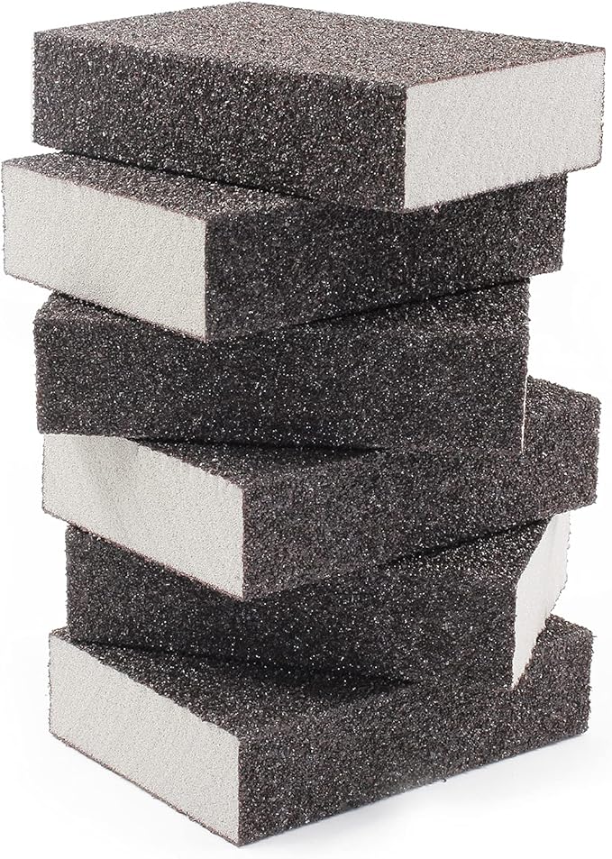 36 Grit Coarse Sanding Block - 12Pcs, Wet Dry Sanding Sponge Foam Sandpaper Block Washable & Reusable Sandpaper Sponge for Drywall Wood Plastic Metal Furniture
