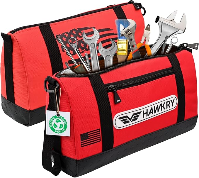 HAWKRY Oxford Waterproof Tool Bag ??Small Tool Bag and Tool Pouch, Fishing Bag, Travel Pouch, Compact, Durable Small Travel Bag, Multipurpose Tool Bags for Men for Work, Fishing and Travel