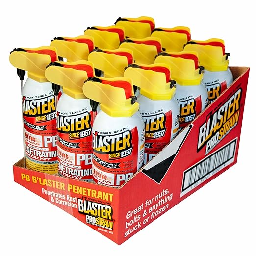 B?셂aster Penetrating Oil Spray ??Rust Prevention Penetrating Fluid ??Loosens Rusted Bolts, Protects Against Corrosion, Multi-Use Anti Rust Spray for Frozen Parts ??11oz (Case of 12)