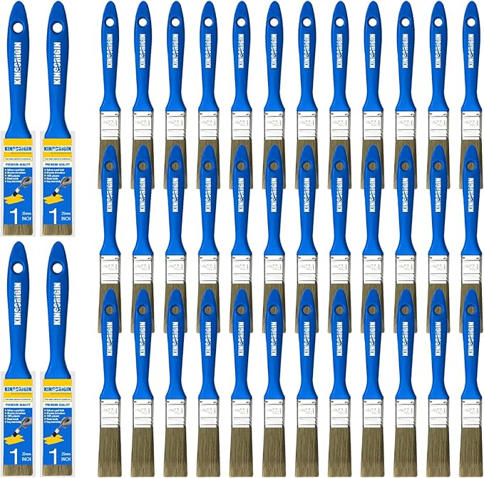 Versatile Paint Brush Set, 40 Pack, 1 Inch Paint Brushes, Small Paint Brushes for Walls, Furniture, Crafts - Detailed Painting & Larger Surface Coverage