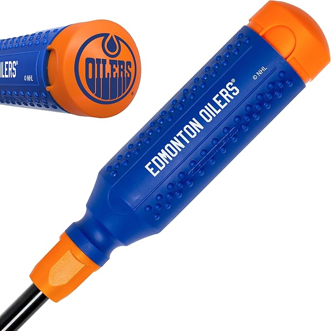 MEGAPRO짰 NHL짰 Team Edition Multi-bit Screwdriver | Officially Licensed NHL짰 Gear | Durable, Ergonomic, Pro-Grade Screwdriver (Edmonton Oilers짰)