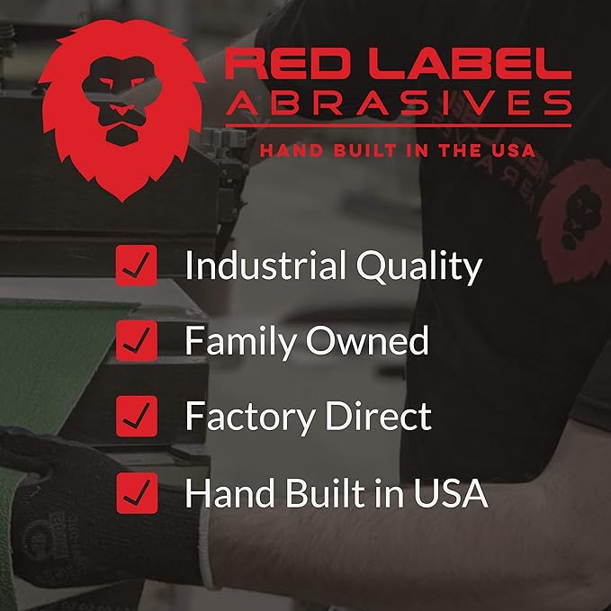Red Label Abrasives 2 X 72 Inch 80 Grit EdgeCore Ceramic Grinding Sanding Belts, 6 Pack