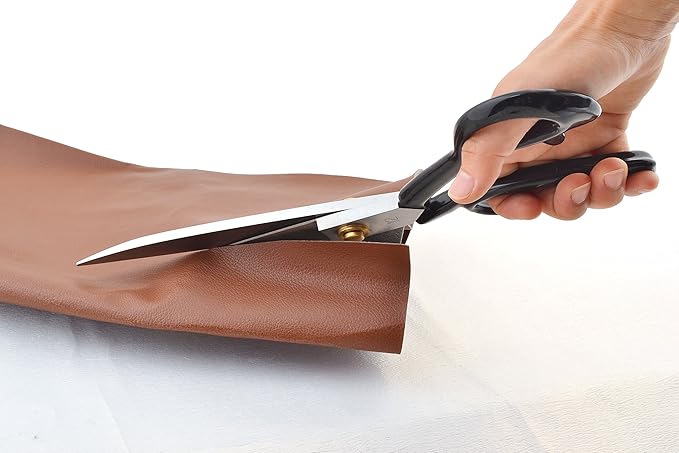 eZthings짰 12" Upholstery Shears Heavy Duty Scissors For Cutting Arts and Craft Fabrics, Carpets (12 Inch Leather Cutting)