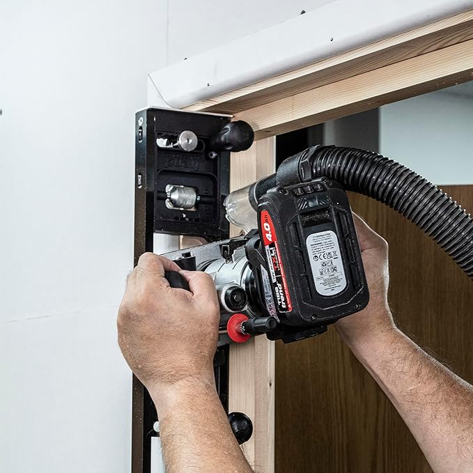 Trend Ultimate Door Installation Kit with Adjustable AnyDoor Jig (2'6" to 9'), T1 Plunge & Trim 쩌-Inch Router, Foot-Operated Lifter, Door Stand, and Professional Router Bit, H/JIG/D/B2