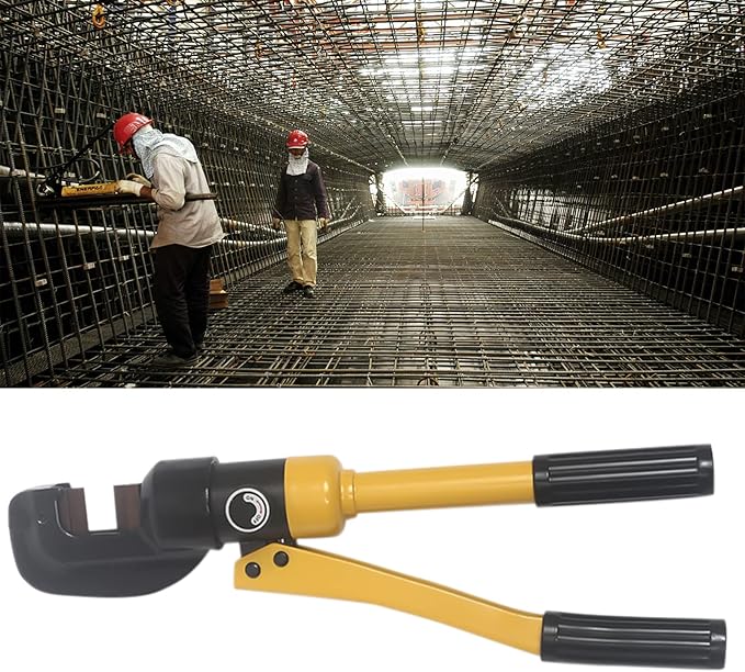 13 Ton 4-22mm Hydraulic Rebar Cutter&Benders Professional Handheld Hydraulic Rebar Cutter w/Box Steel Bolt Chain Cutting Tool for Roll Cages Can Cut Screw Thread Steel (Shear Area Max: 22mm/0.86in)