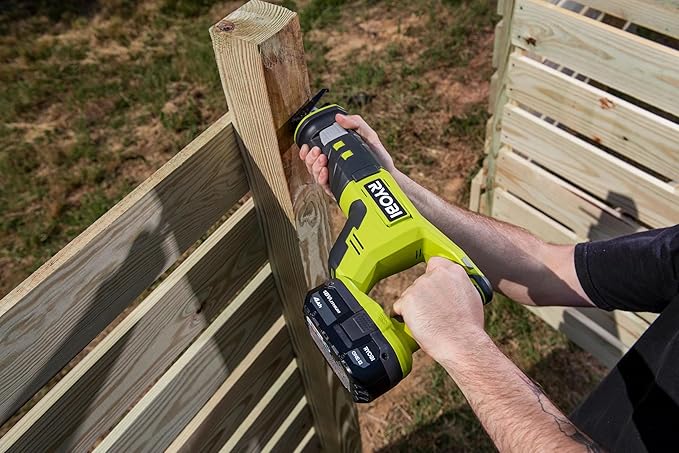 Cordless Reciprocating Saw Bundle - 18V Ryobi Reciprocating Saw Kit with 4.0 Ah Battery and 18-Volt Lithium-Ion Charger, Reciprocating Saw Blade Set, and 16 Inch Buho Tool Bag
