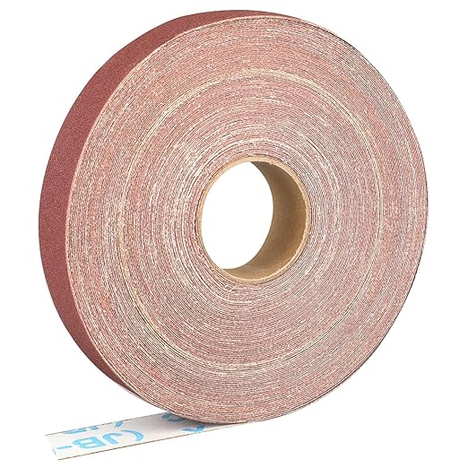 Emery Cloth Roll,180 Grit Continuous Sandpaper Roll 1" x 87 Feet Sandpaper Roll for Wood Furniture Finishing Metal Sanding Automotive Polishing