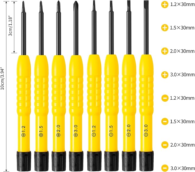 Upgrade Version All-in-One Magnetic Glasses Repair Kit with Black Screw, Eyeglass Repair Tools Kit with Precision Screwdriver Sets, Nose Pads, Tweezer