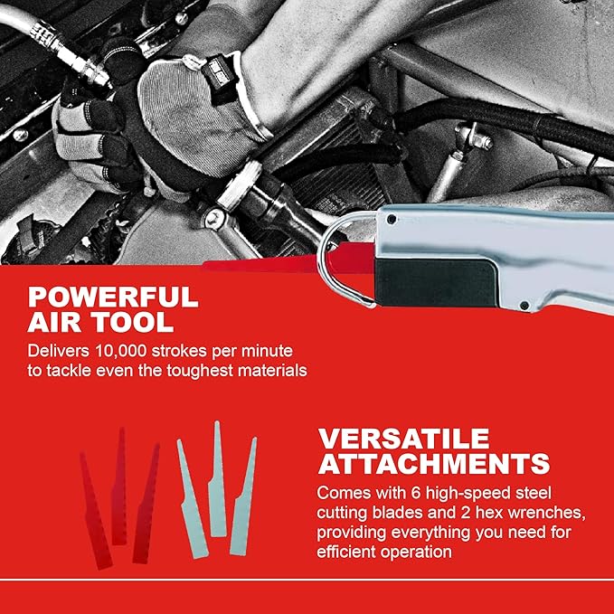 Ingersoll Rand 429 Reciprocating Air Saw, 3/8" Stroke Length, 10,000 Strokes per Minute, 1.3 lbs
