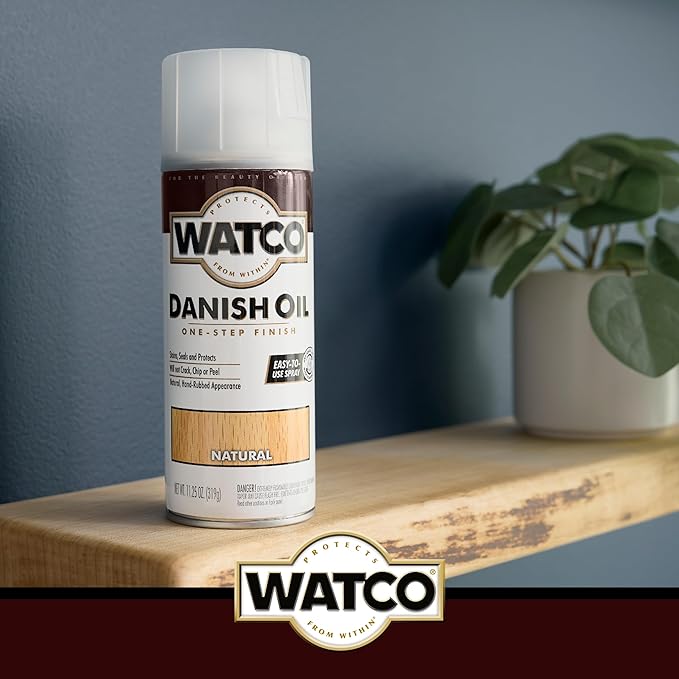 Watco Danish Oil Wood Finish Spray, 11.25 oz, Natural