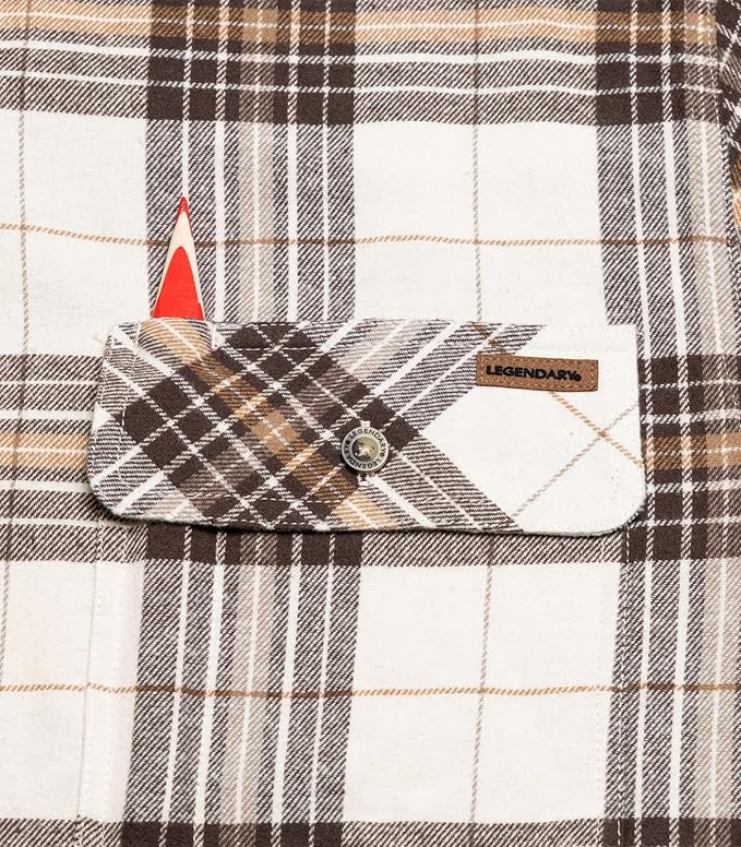 Legendary Whitetails Men's Flannel Shirt Long Sleeve Button Down 100% Cotton
