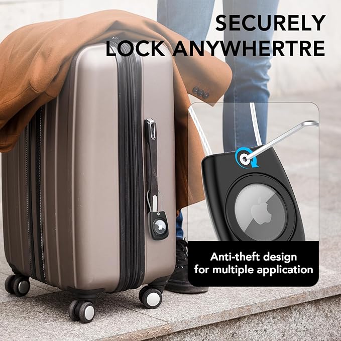 HATALKIN for Air tag Holder for Air tag Keychain Case with Screen Protector,IP68 Waterproof for Air Tags Key Chain for Apple Tag GPS Tracker,for Air Tags Holder for Luggage Key,Backpack
