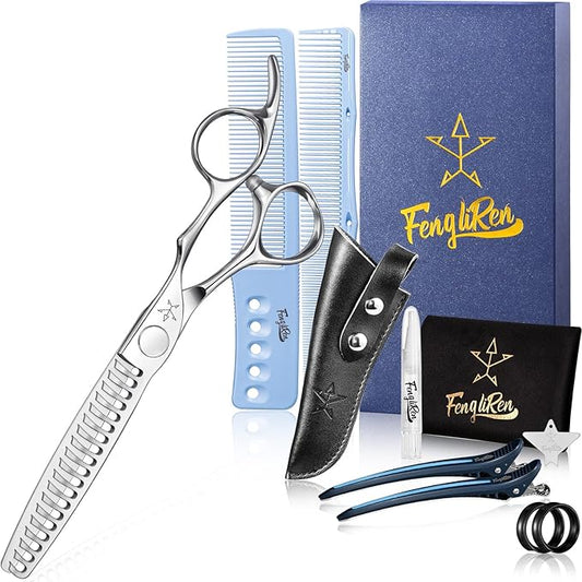 High-end Professional Hair Cut Thinning Scissors Hair Cutting Teeth Shears Barber Hairdressing Texturizing Scissor Extremely Very Sharp 6.1 Inch Dynamic Stainless Steel Alloy For Salon& Home