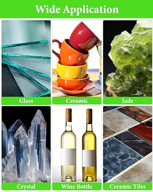 5 Pack Glass Cutting Disc for Angle Grinder, 4" X 7/8" Tile Cutter Blade, Ultra-Thin Glass Cutters Tools for Grinding Ceramic, Crystal, Tile, Jade, Wine Bottle.