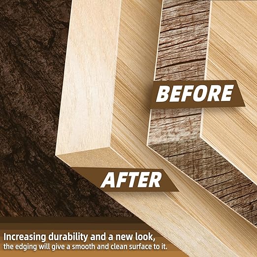 GSCIT Club Birch Edge Banding, 1 inch x 100ft roll of Wood Veneer Edge Banding Pre-glued Flexible, Real Wood Tape for Cabinet Repair & Furniture Restoration