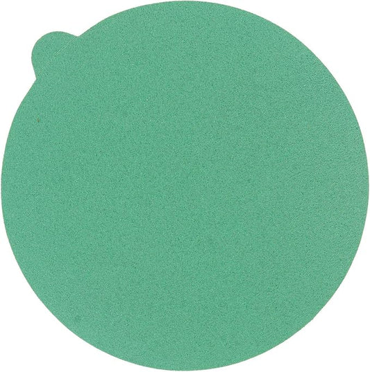 Dura-Gold Premium 5" Green Film PSA Sanding Discs - 120 Grit (Box of 50) - Film Back Self Adhesive Stickyback Sandpaper Discs for DA Sanders, Fast Cut Abrasive - Sand Automotive Paint Woodworking Wood