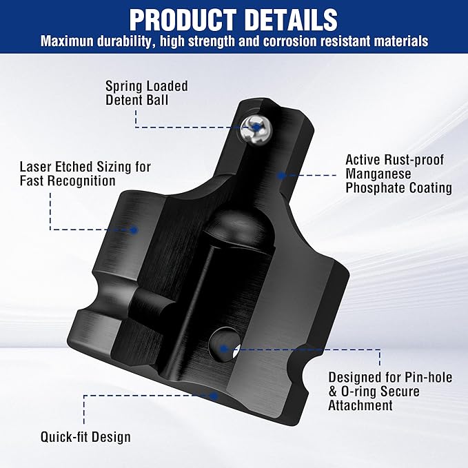 WORKPRO 2-Piece Impact Socket Adapter and Reducer Set, 3/4" F to 1/2" M & 1/2" F to 3/4" M Drive Socket Adapter Set, Cr-Mo Steel, Square Drive Adapter for Impact Driver Conversions