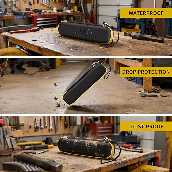 Case Compatible with DEWALT 8V MAX Cordless for Screwdriver Kit DWHT66719, Screwdriver Storage Holder with Mesh Pocket Fits for Dewalt Drill Tools & Battery Pack (Box Only) Yellow Zipper