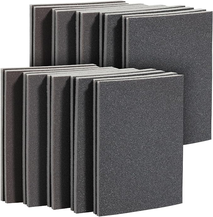 Bates- Sanding Sponge, 20 pcs, 3?쓝4?? 400-3000 Grit Assortment, Ultra Fine, Washable and Reusable, Sandpaper Block, Sanding Blocks for Wood, Sanding Pad, Drywall Sanding Block, Drywall Sanding Sponge
