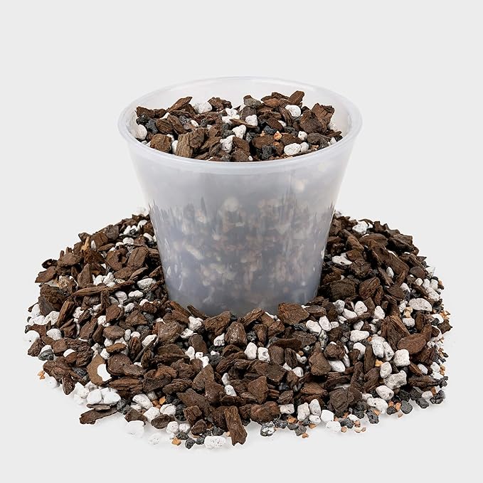 Premium Bonsai Soil All Purpose Fast Draining Mix - Pumice, Lava, Calcined Clay and Pine Bark Potting Pre Mixed Bonsai Plant Soil Mixture by GARDENERA- Made in USA - (2 Quart Bag)